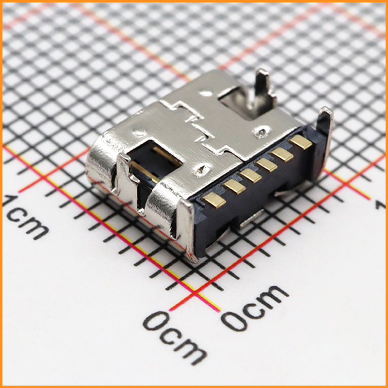 TYPE-C 母座 6P 四插腳 引腳SMT(USB連接器)