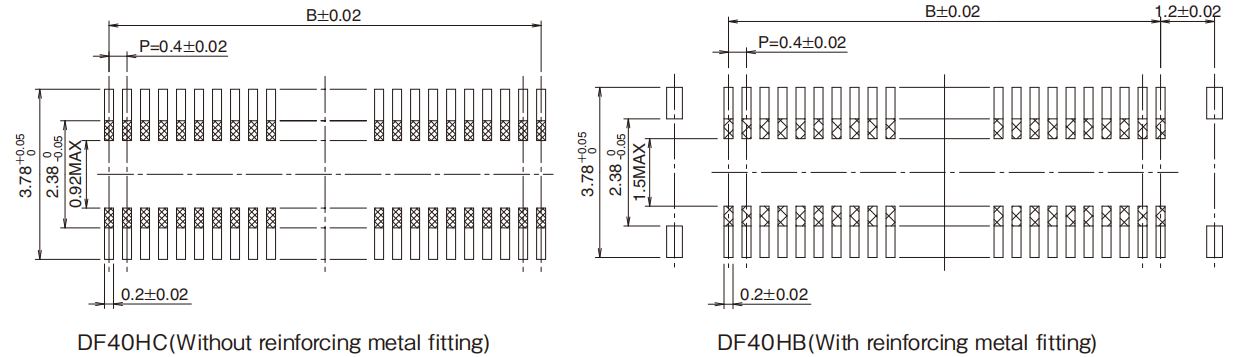 DF40HC插座_堆疊高度3.0mm-板對板和板對FPC連接器 DF40HC插座_堆疊高度3.0mm-板對板和板對FPC連接器