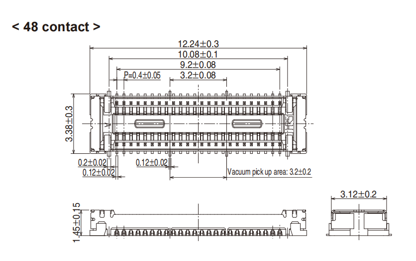 DF40GB插座_堆疊高度3.0mm（帶屏蔽層）-板對板和板對FPC連接器